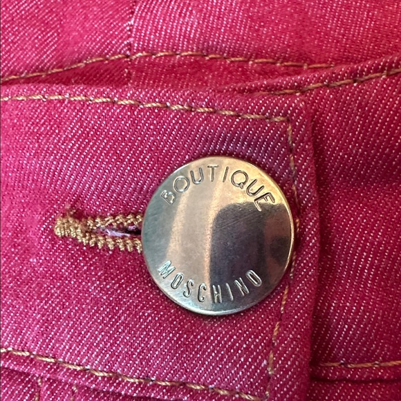 Moschino Red Skinny Jeans | Italian Designer Denim | Slim Fit - Picture 5 of 11